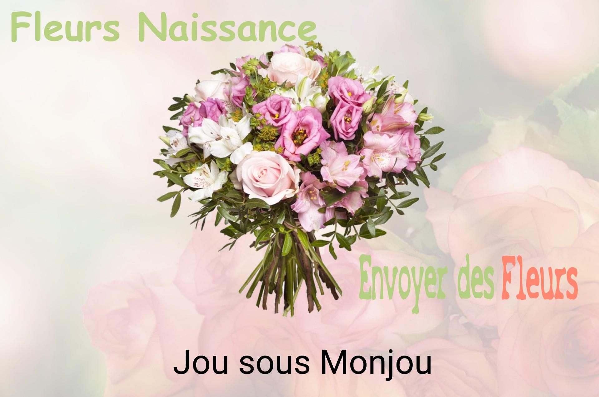 Bouquet de fleurs de naissance livré à Jou-sous-Monjou