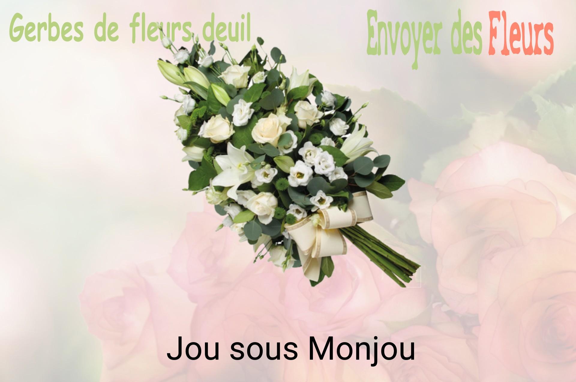 Gerbe de fleurs de deuil livrée à Jou-sous-Monjou